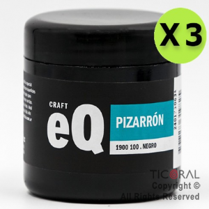 PINTURA PARA PIZARRON EQ NEGRO 200 CC X 3 UNIDADES